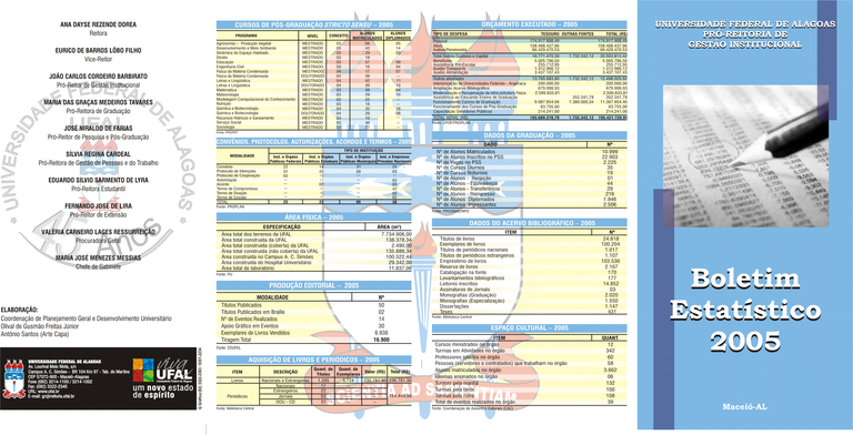 Boletim Estatístico - 2005 (frente)